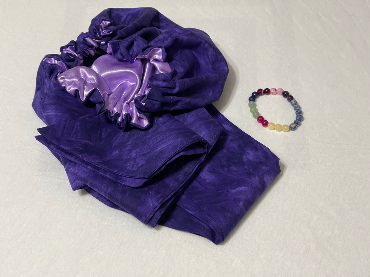 Mani Bonnet Wrap — Purple / Pink