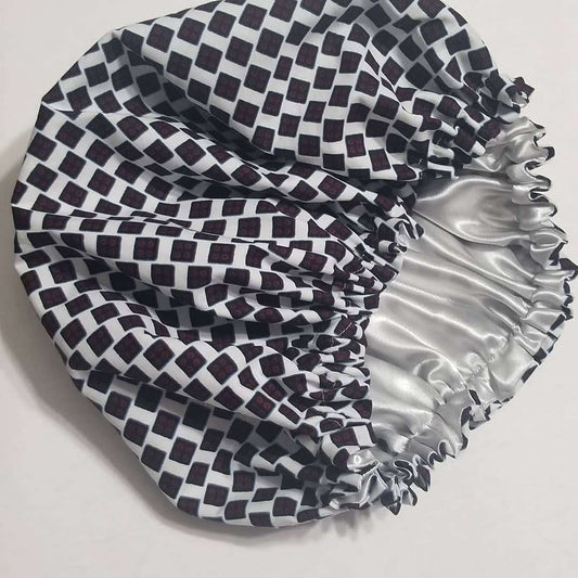 Satin African Print Bonnet