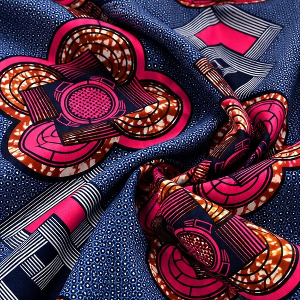 African print fabric KK-101 draped