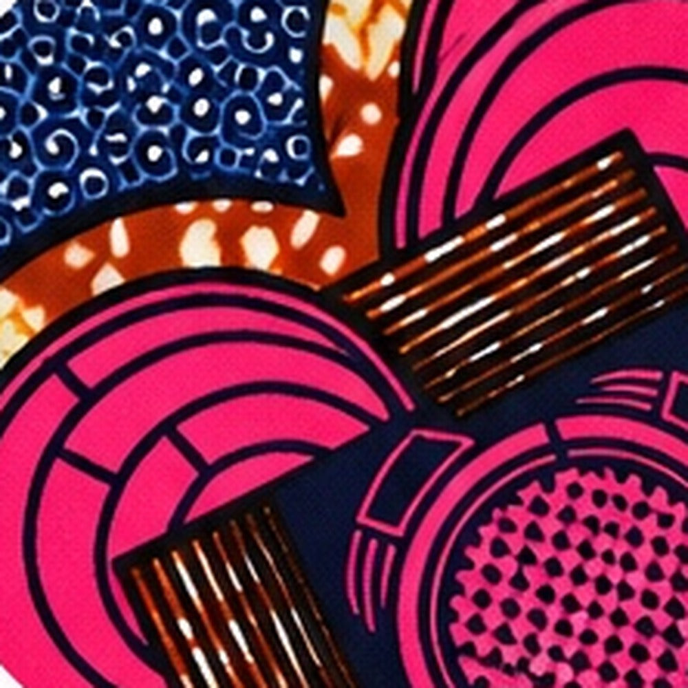 African print fabric KK-101 close-up