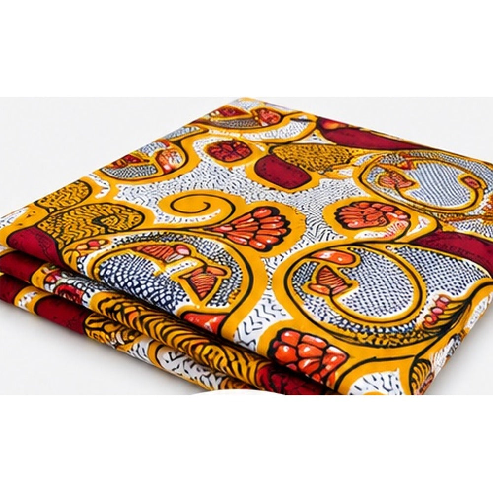 African print fabric KK-102 folded