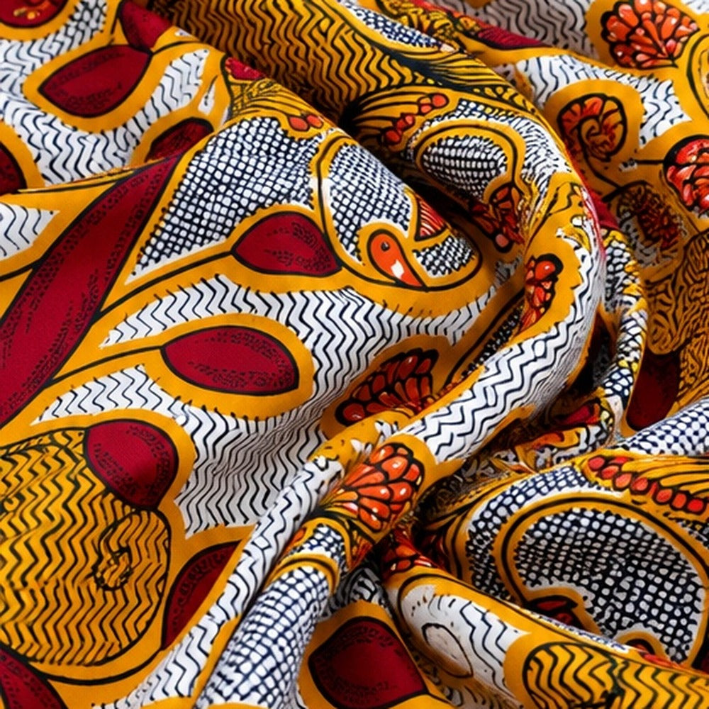 African print fabric KK-102 draped