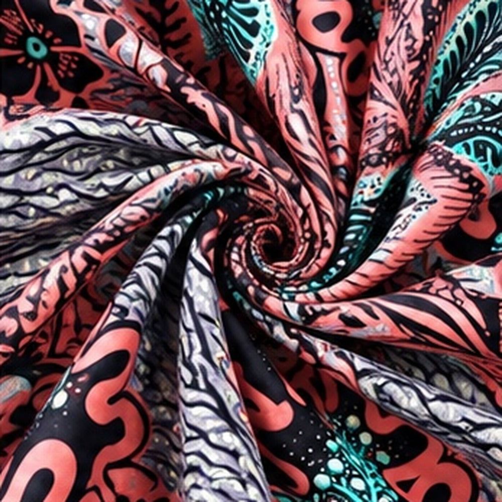 African print fabric KK-104 draped