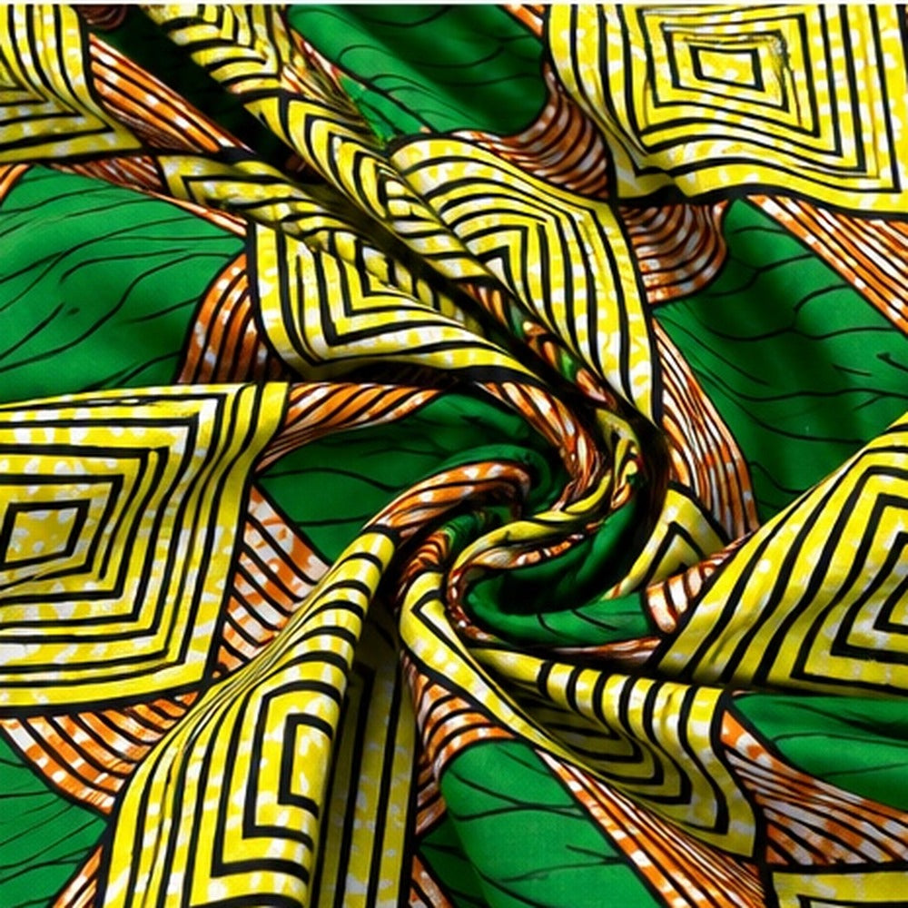 African print fabric KK-106 draped