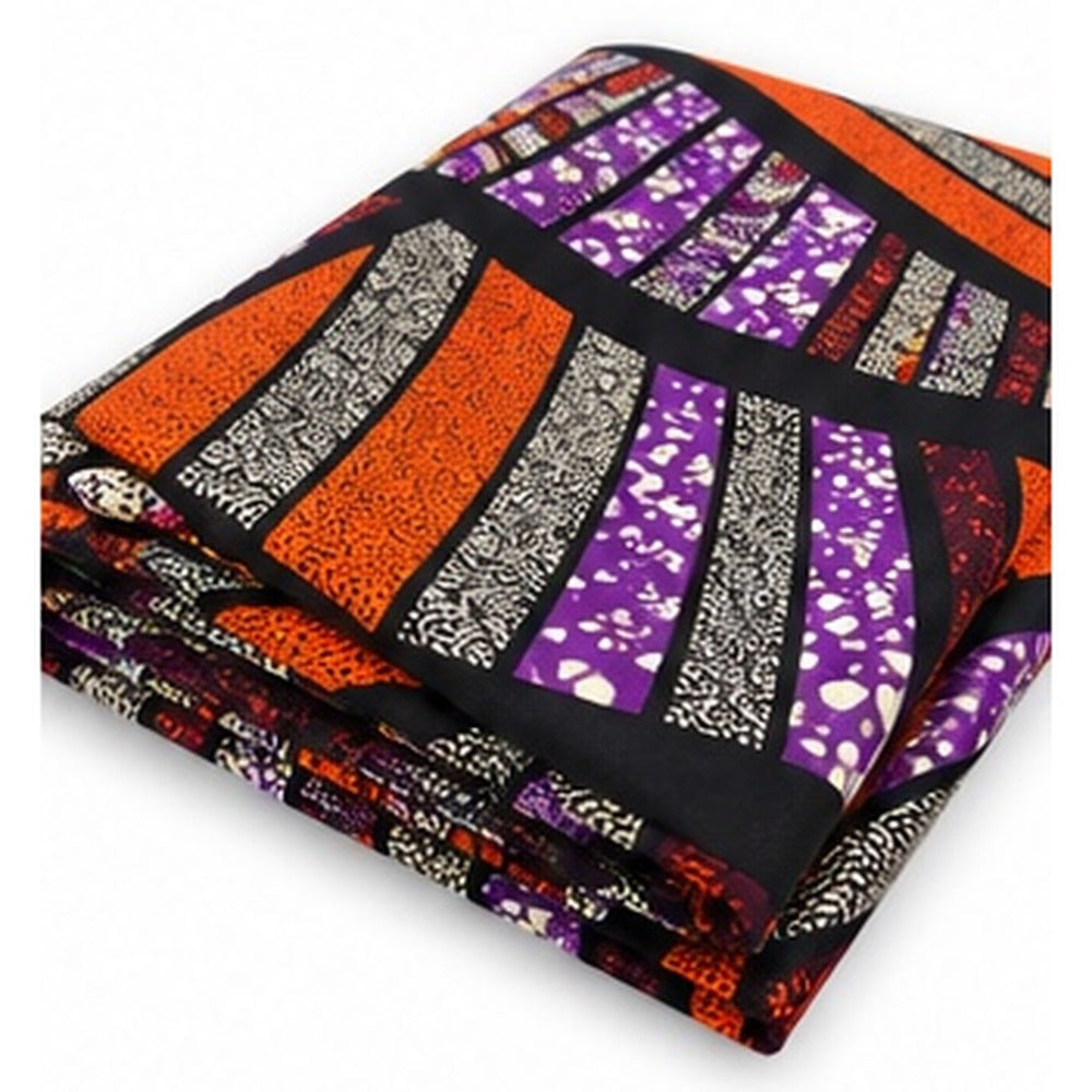 African print fabric KK-107 folded