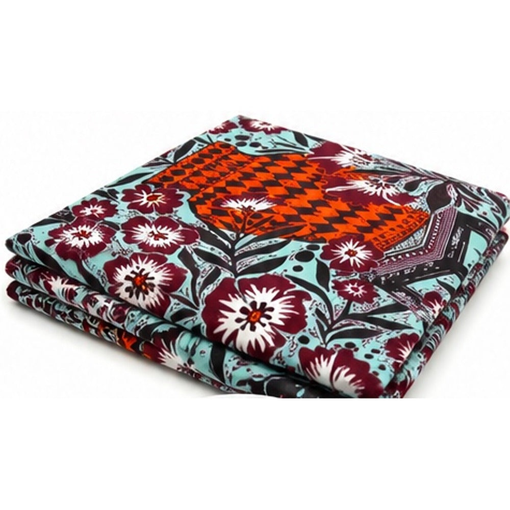 African print fabric KK-108 folded