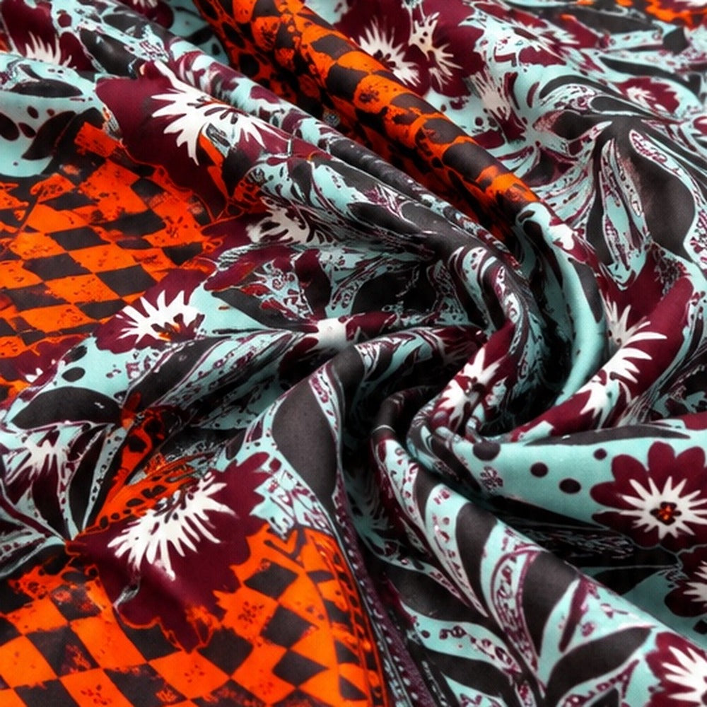 African print fabric KK-108 draped