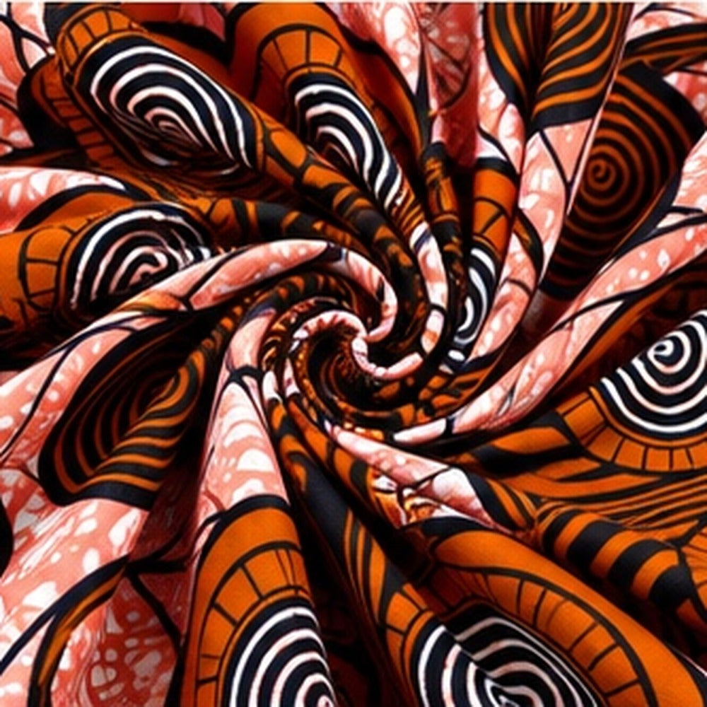 African print fabric KK-110 draped