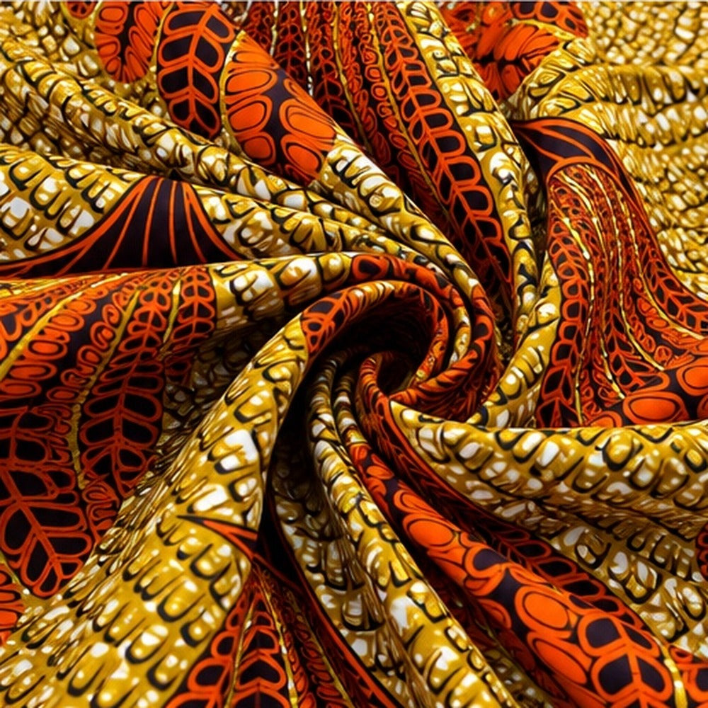 African print fabric KK-111 draped
